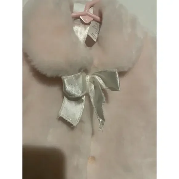 KoalaBaby Girls 0-3 Month Faux Fur Trim Coat - Picture 4 of 7
